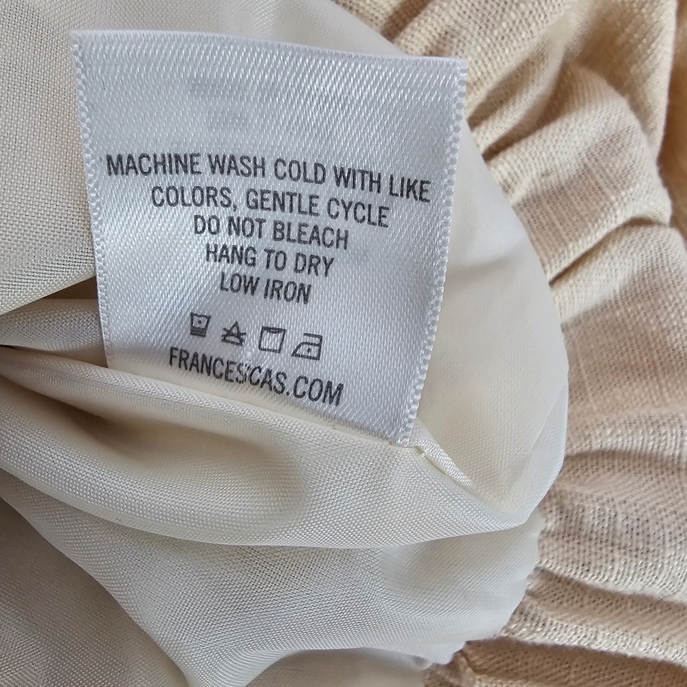 Cotton Linen Peplum Utility Jacket L Beige Cottagecore Spring Capsule Lagenlook - Picture 11 of 13